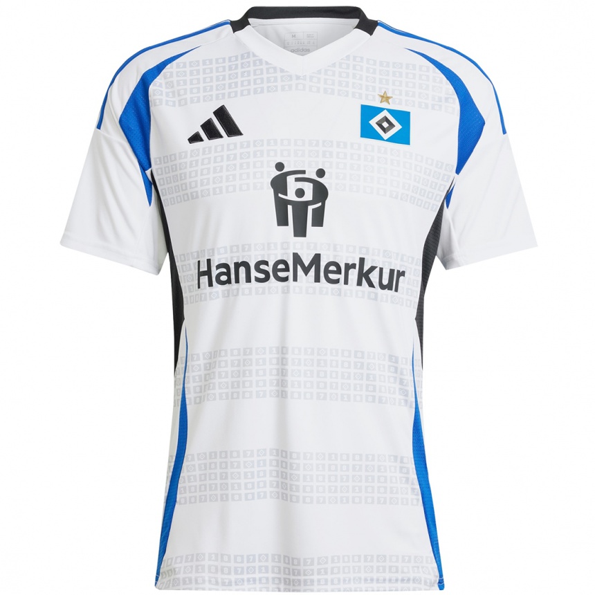 Women Football Henri Maximilian Schümann #28 White Blue Home Jersey 2024/25 T-Shirt Uk