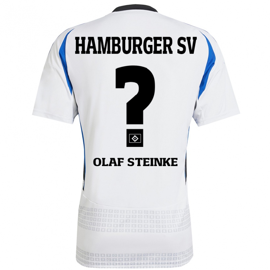 Women Football Eric Olaf Steinke #0 White Blue Home Jersey 2024/25 T-Shirt Uk