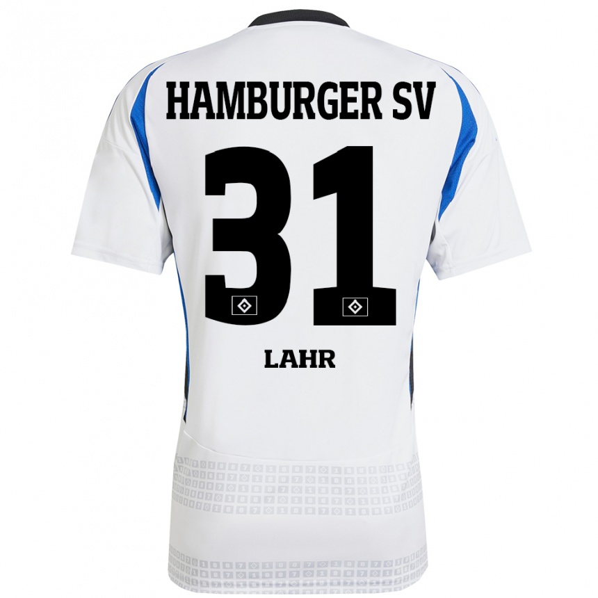 Women Football Jobina Lahr #31 White Blue Home Jersey 2024/25 T-Shirt Uk