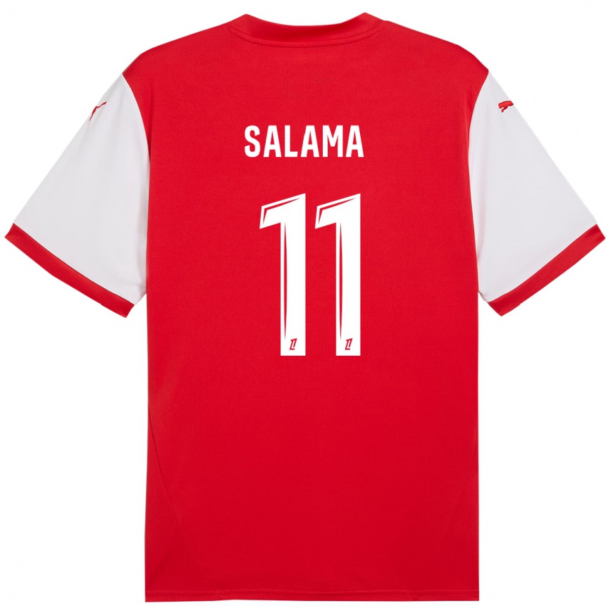 Women Football Amine Salama #11 Red White Home Jersey 2024/25 T-Shirt Uk