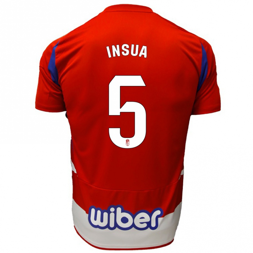 Women Football Pablo Insua #5 Red White Blue Home Jersey 2024/25 T-Shirt Uk