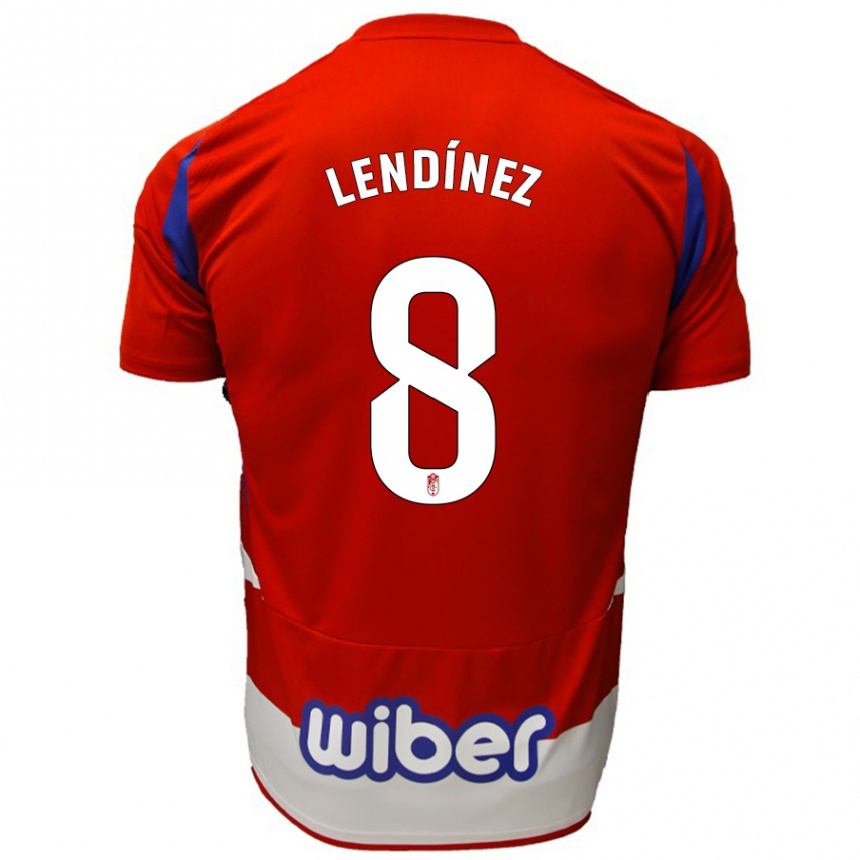 Women Football Juanma Lendínez #8 Red White Blue Home Jersey 2024/25 T-Shirt Uk