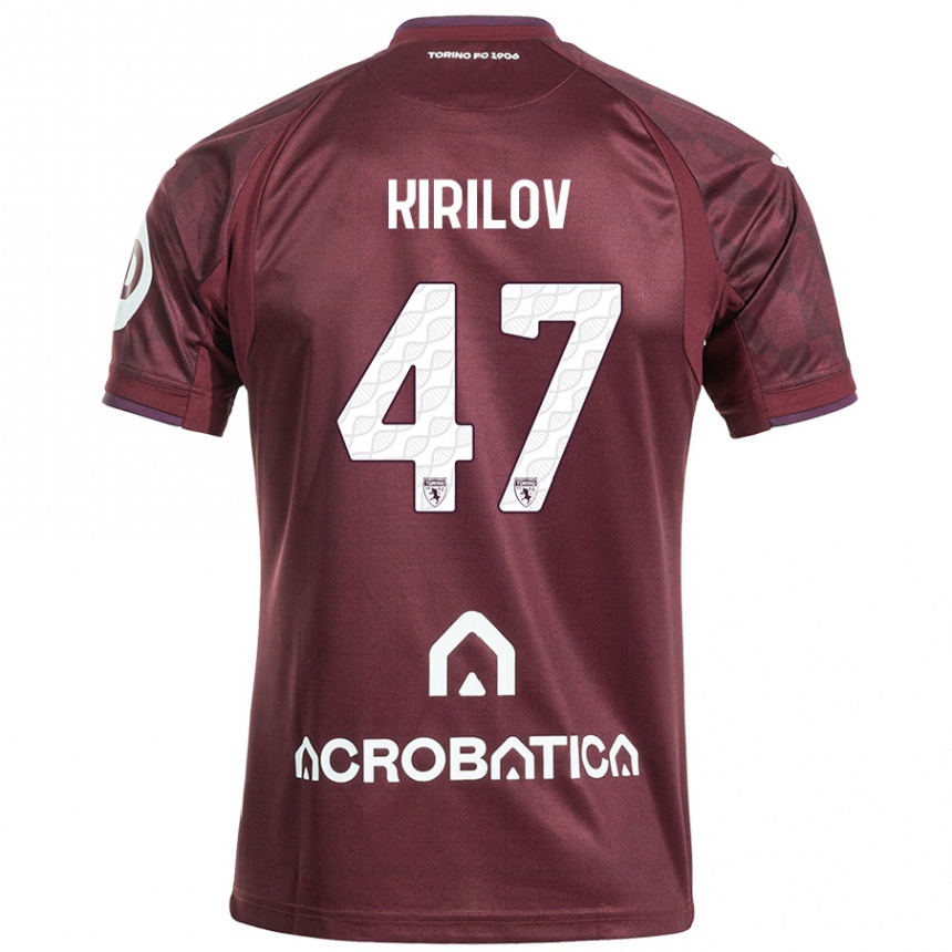 Women Football Martin Kirilov #47 Maroon White Home Jersey 2024/25 T-Shirt Uk