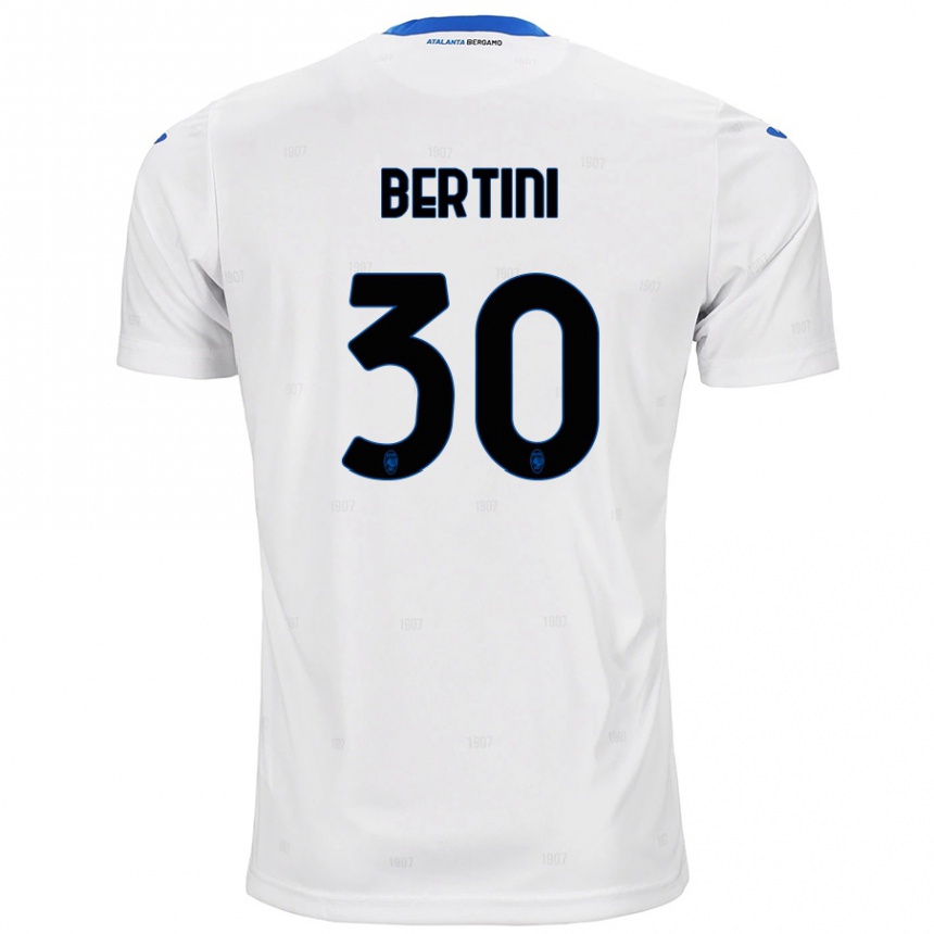 Women Football Tommaso Bertini #30 White Away Jersey 2024/25 T-Shirt Uk