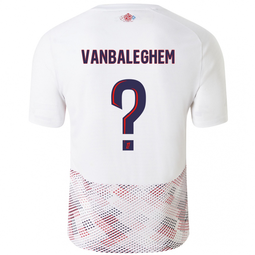 Women Football Valentin Vanbaleghem #0 White Royal Blue Away Jersey 2024/25 T-Shirt Uk