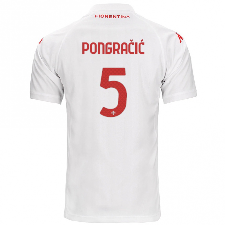 Women Football Marin Pongračić #5 White Away Jersey 2024/25 T-Shirt Uk