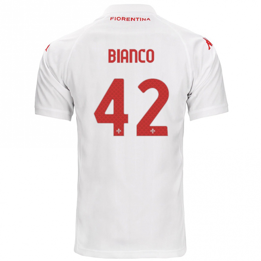 Women Football Alessandro Bianco #42 White Away Jersey 2024/25 T-Shirt Uk