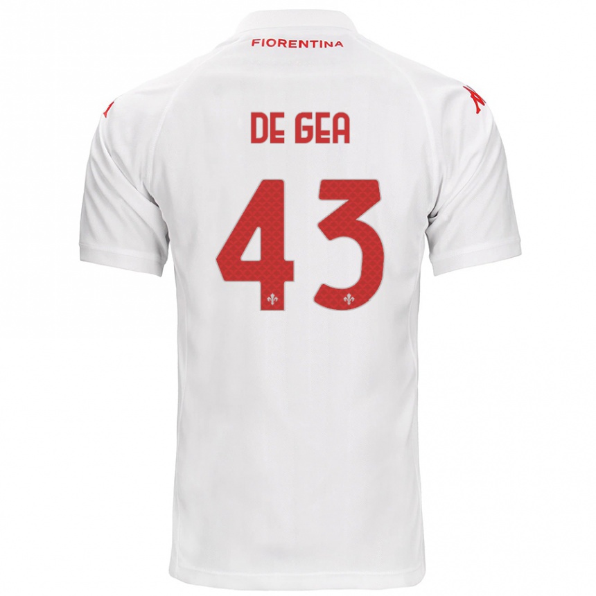 Women Football David De Gea #43 White Away Jersey 2024/25 T-Shirt Uk