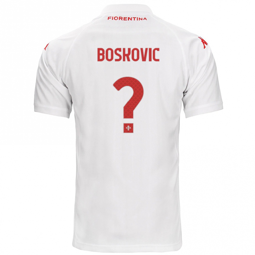 Women Football Matko Boskovic #0 White Away Jersey 2024/25 T-Shirt Uk