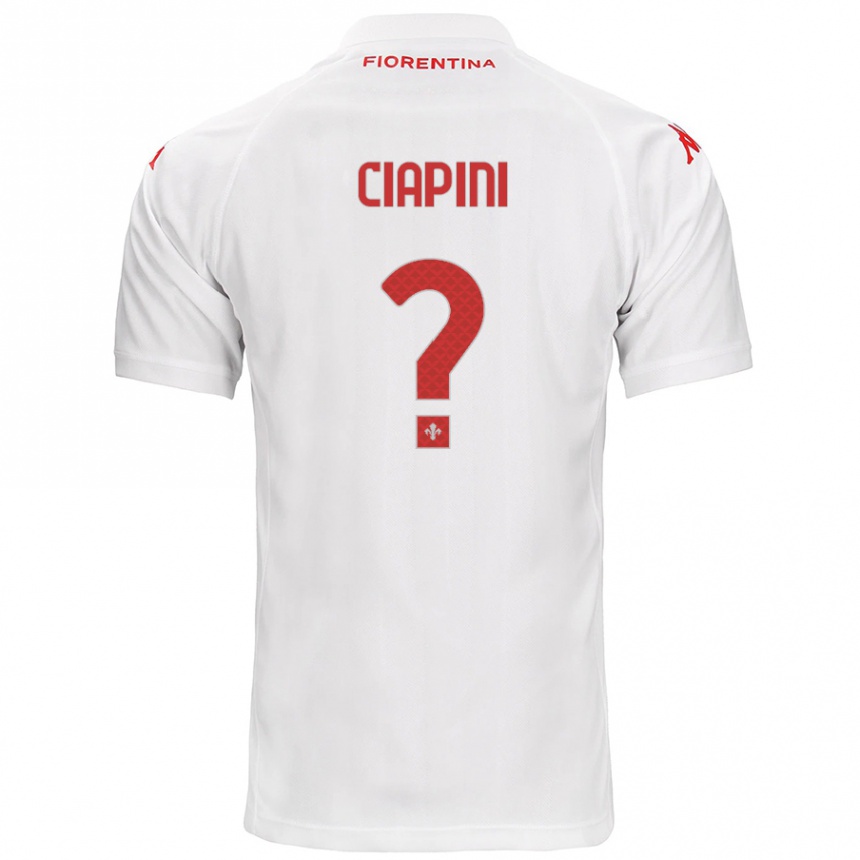 Women Football Adriano Ciapini #0 White Away Jersey 2024/25 T-Shirt Uk