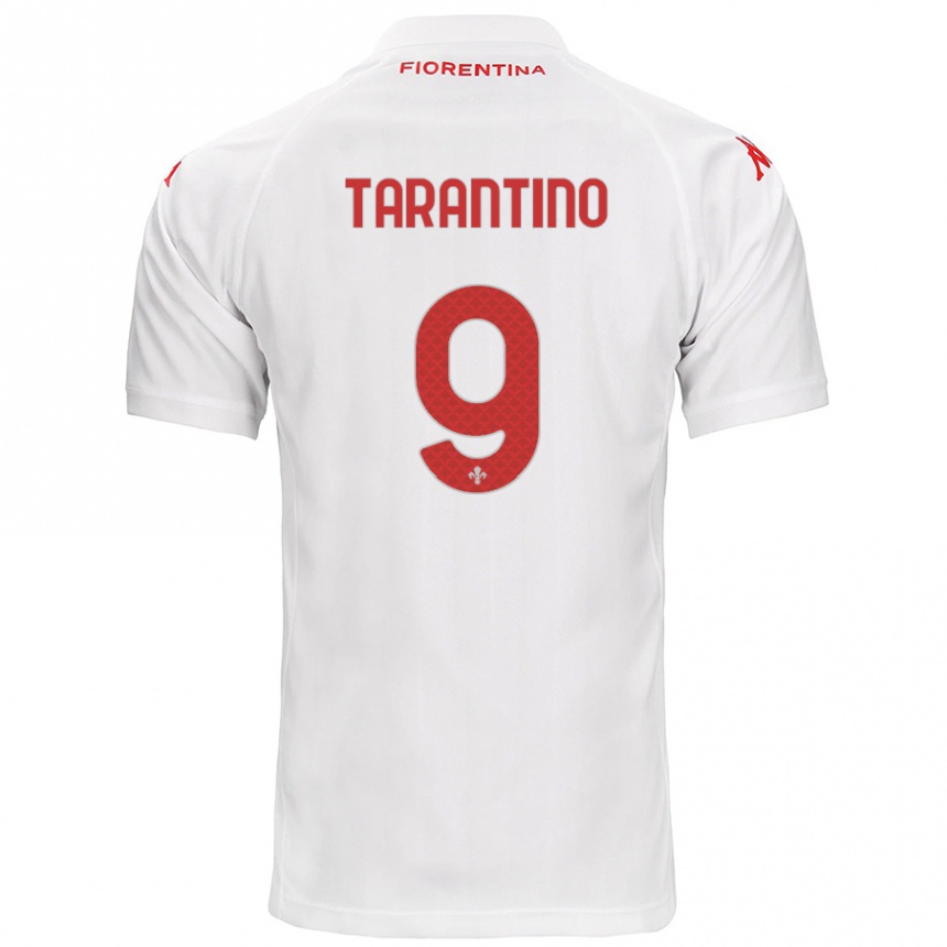 Women Football Jacopo Tarantino #9 White Away Jersey 2024/25 T-Shirt Uk