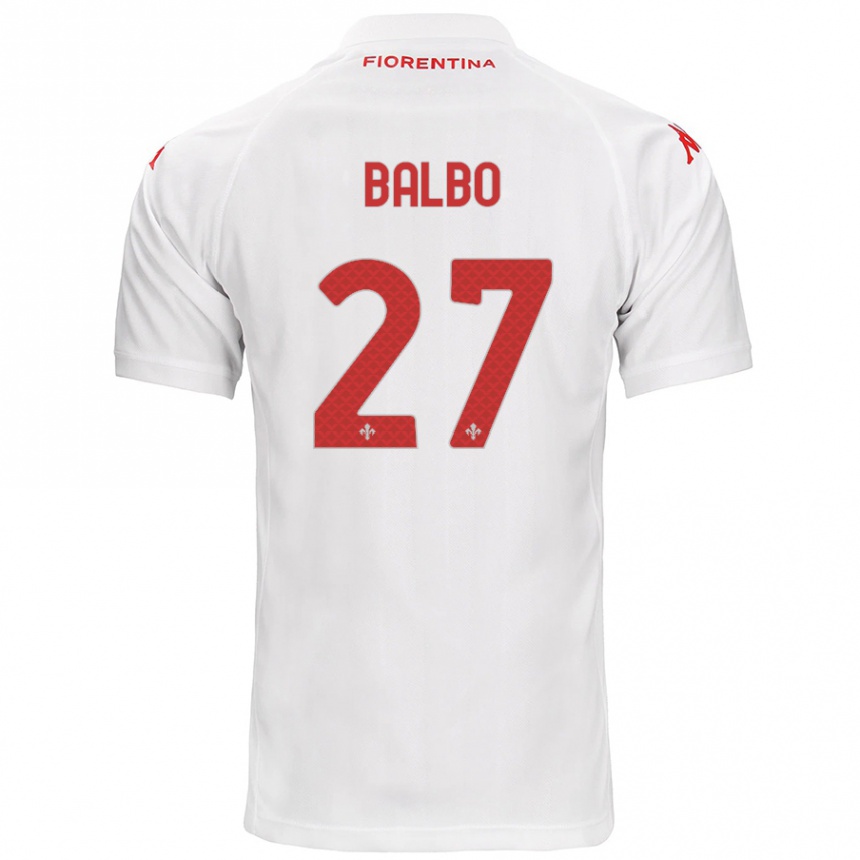 Women Football Luis Balbo #27 White Away Jersey 2024/25 T-Shirt Uk