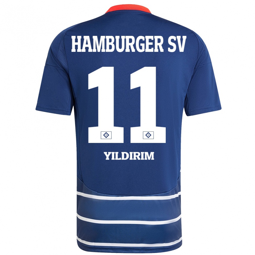 Women Football Mehmet Yildirim #11 Dark Blue Away Jersey 2024/25 T-Shirt Uk