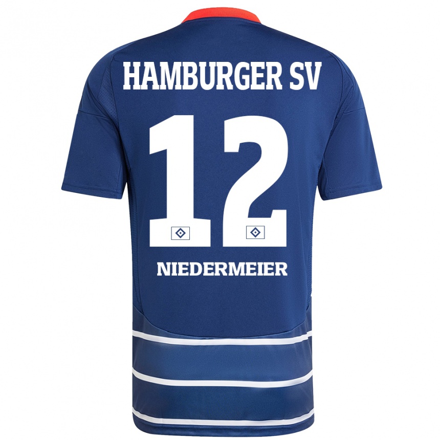 Women Football Philipp Niedermeier #12 Dark Blue Away Jersey 2024/25 T-Shirt Uk