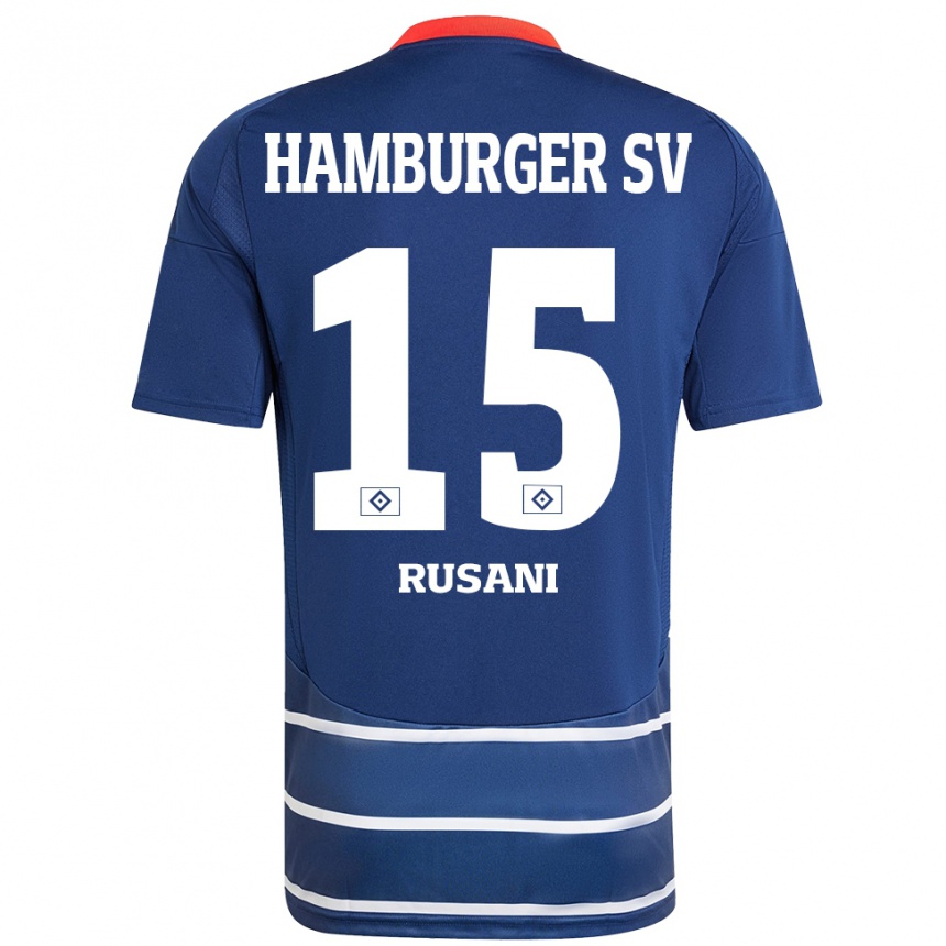 Women Football Yasin Rusani #15 Dark Blue Away Jersey 2024/25 T-Shirt Uk