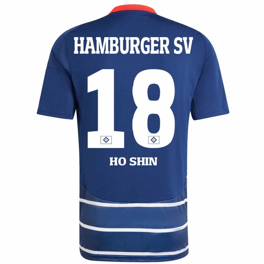 Women Football Jae Ho Shin #18 Dark Blue Away Jersey 2024/25 T-Shirt Uk