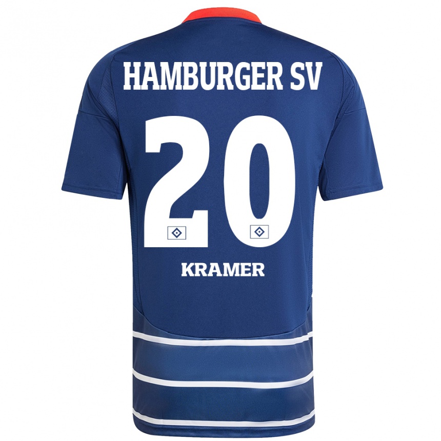 Women Football Timon Kramer #20 Dark Blue Away Jersey 2024/25 T-Shirt Uk