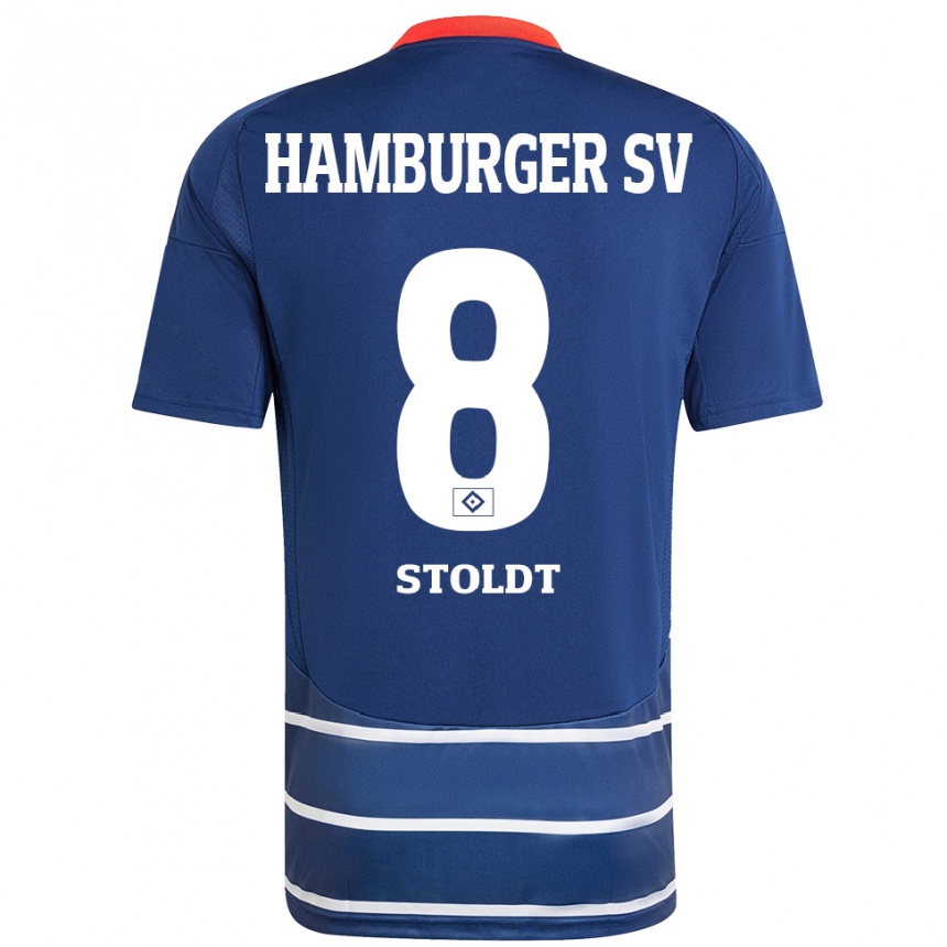 Women Football Svea Stoldt #8 Dark Blue Away Jersey 2024/25 T-Shirt Uk