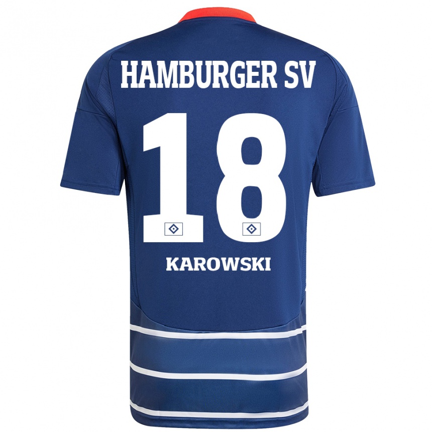 Women Football Nele Karowski #18 Dark Blue Away Jersey 2024/25 T-Shirt Uk