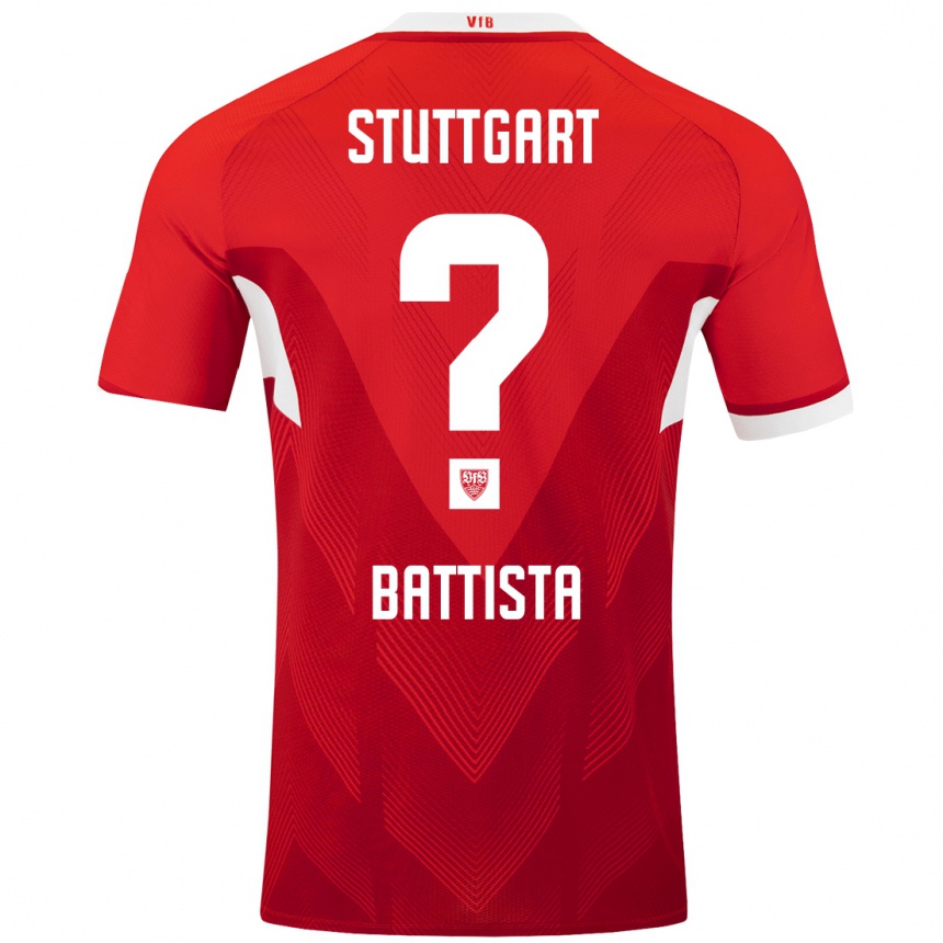 Women Football Luca Battista #0 Red White Away Jersey 2024/25 T-Shirt Uk