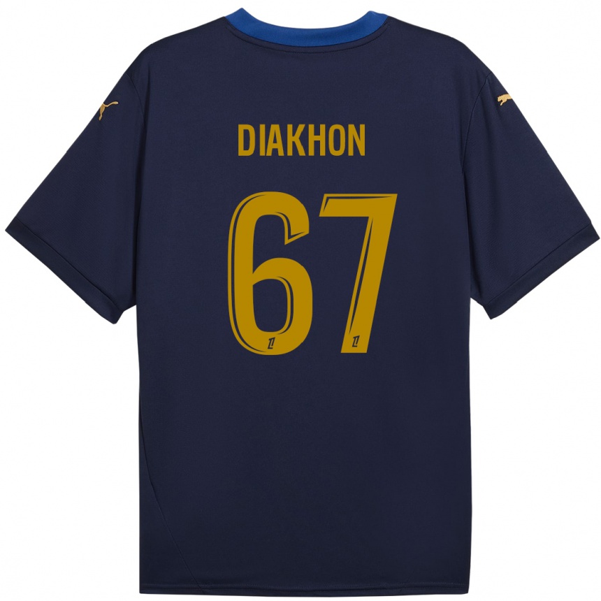 Women Football Mamadou Diakhon #67 Navy Gold Away Jersey 2024/25 T-Shirt Uk