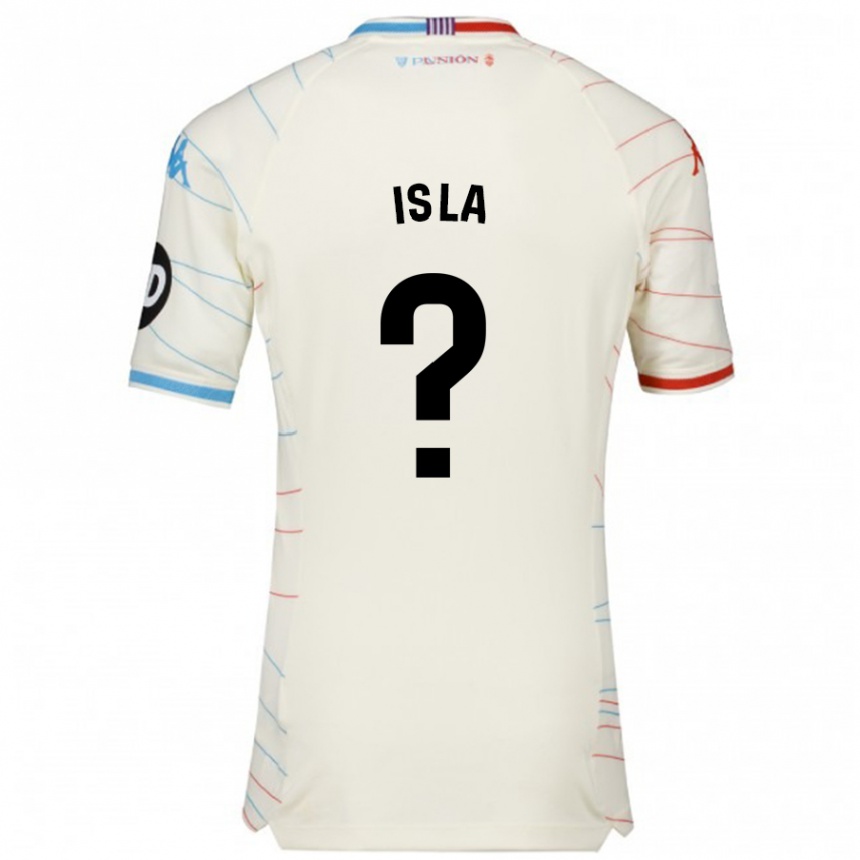 Women Football Cristian Isla #0 White Red Blue Away Jersey 2024/25 T-Shirt Uk