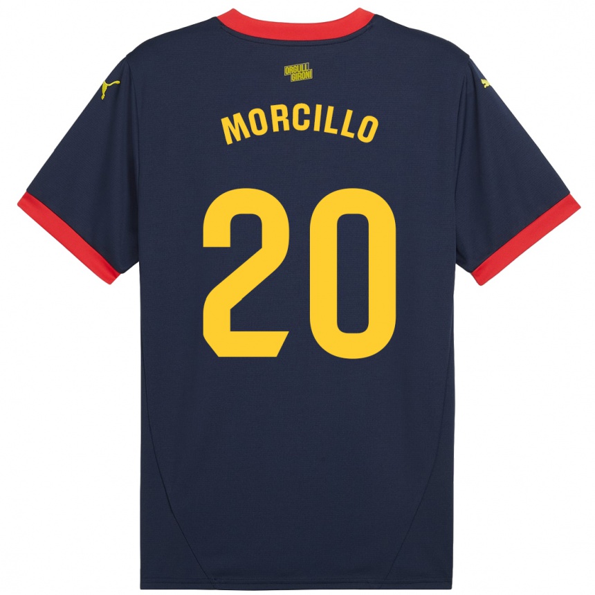 Women Football Luis Morcillo #20 Navy Red Away Jersey 2024/25 T-Shirt Uk