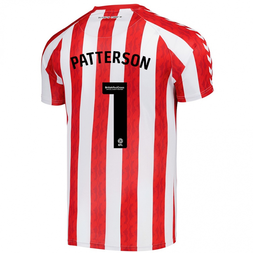 Kids Football Anthony Patterson #1 Red White Home Jersey 2024/25 T-Shirt Uk