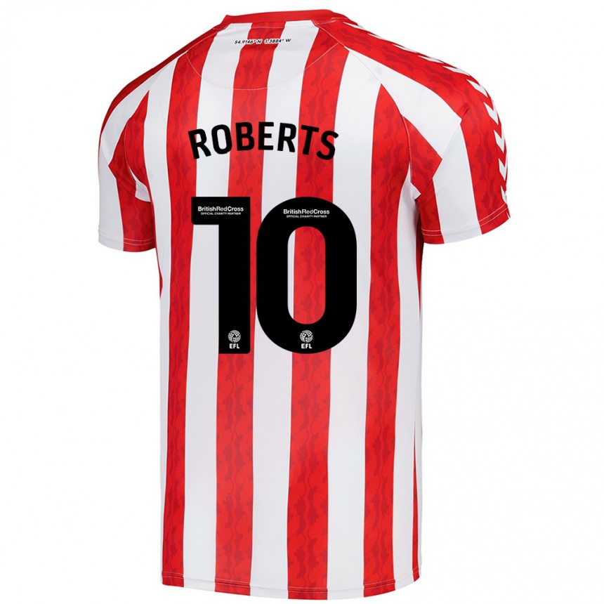 Kids Football Patrick Roberts #10 Red White Home Jersey 2024/25 T-Shirt Uk