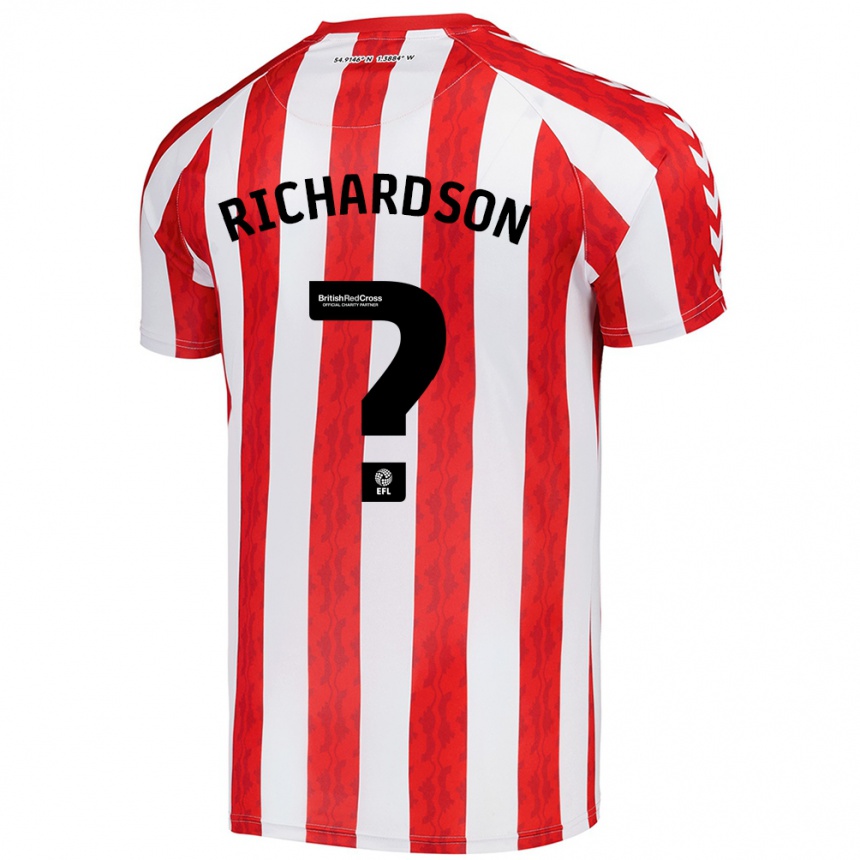 Kids Football Adam Richardson #0 Red White Home Jersey 2024/25 T-Shirt Uk