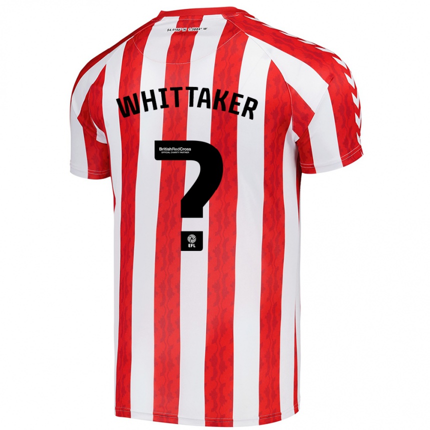 Kids Football Jack Whittaker #0 Red White Home Jersey 2024/25 T-Shirt Uk