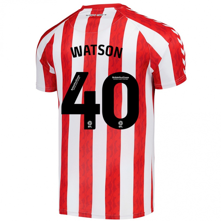 Kids Football Tom Watson #40 Red White Home Jersey 2024/25 T-Shirt Uk