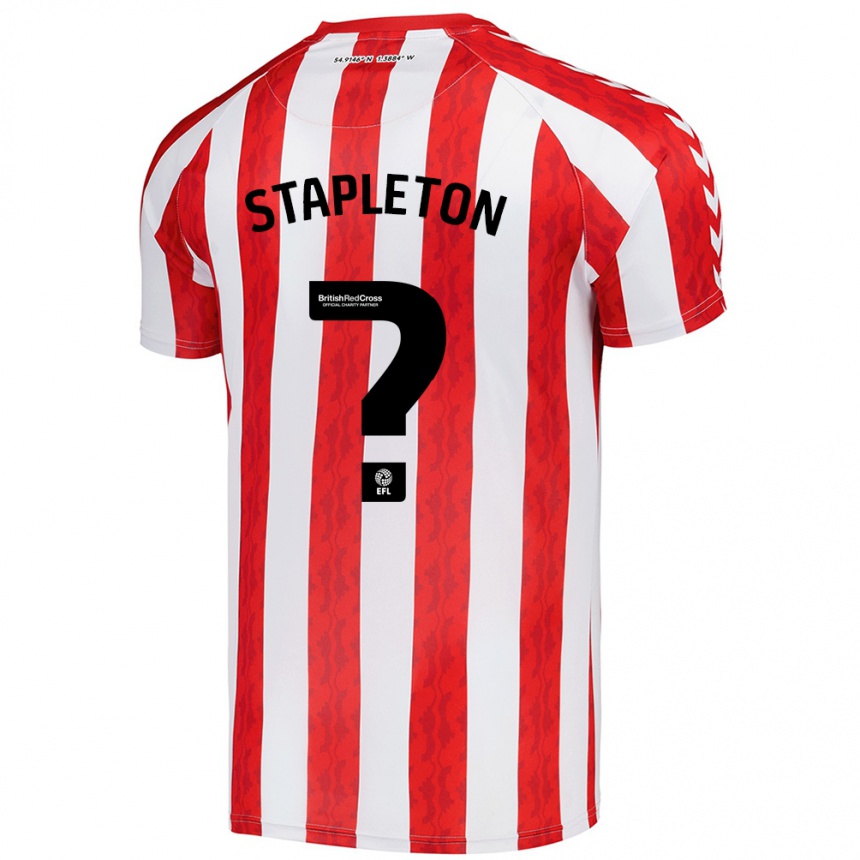 Kids Football Jessie Stapleton #0 Red White Home Jersey 2024/25 T-Shirt Uk