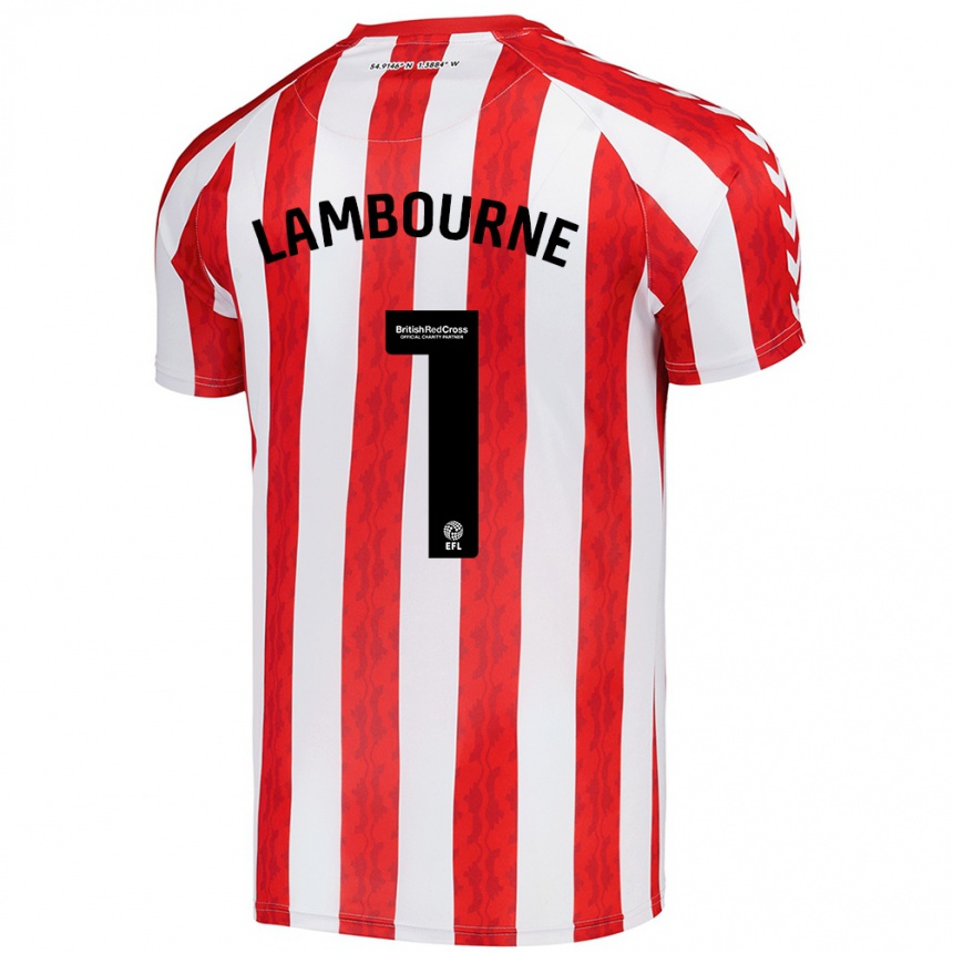 Kids Football Demi Lambourne #1 Red White Home Jersey 2024/25 T-Shirt Uk