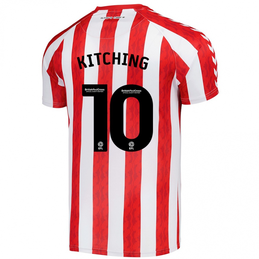 Kids Football Katie Kitching #10 Red White Home Jersey 2024/25 T-Shirt Uk