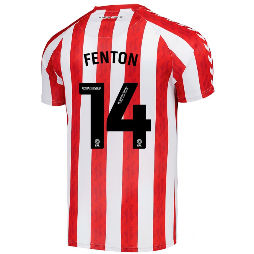 Kids Football Natasha Fenton #14 Red White Home Jersey 2024/25 T-Shirt Uk