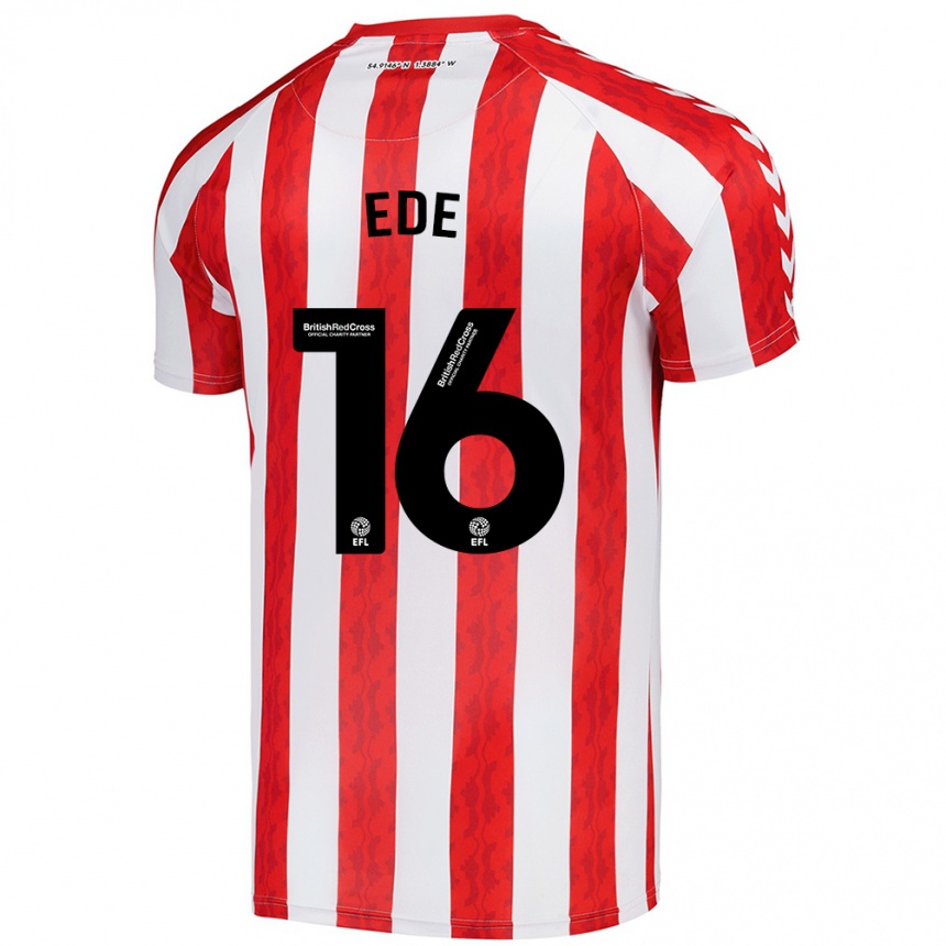 Kids Football Grace Ede #16 Red White Home Jersey 2024/25 T-Shirt Uk