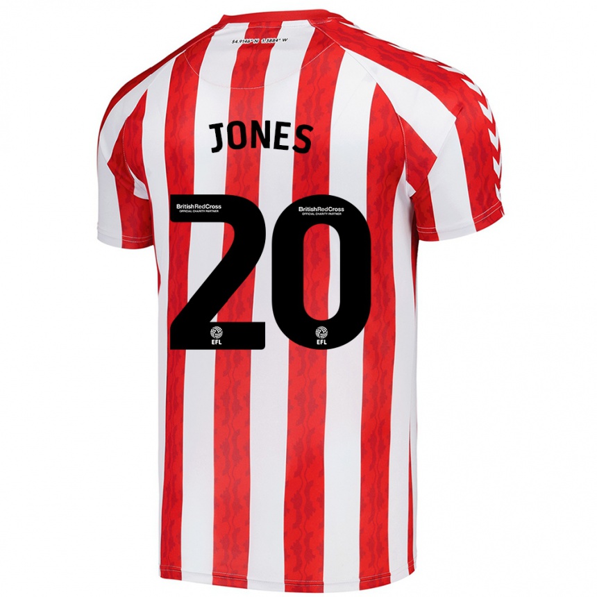 Kids Football Ellen Jones #20 Red White Home Jersey 2024/25 T-Shirt Uk