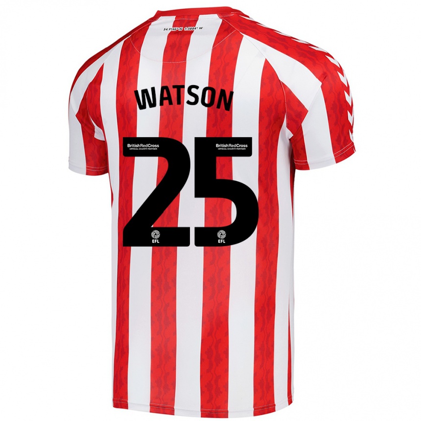 Kids Football Katy Watson #25 Red White Home Jersey 2024/25 T-Shirt Uk