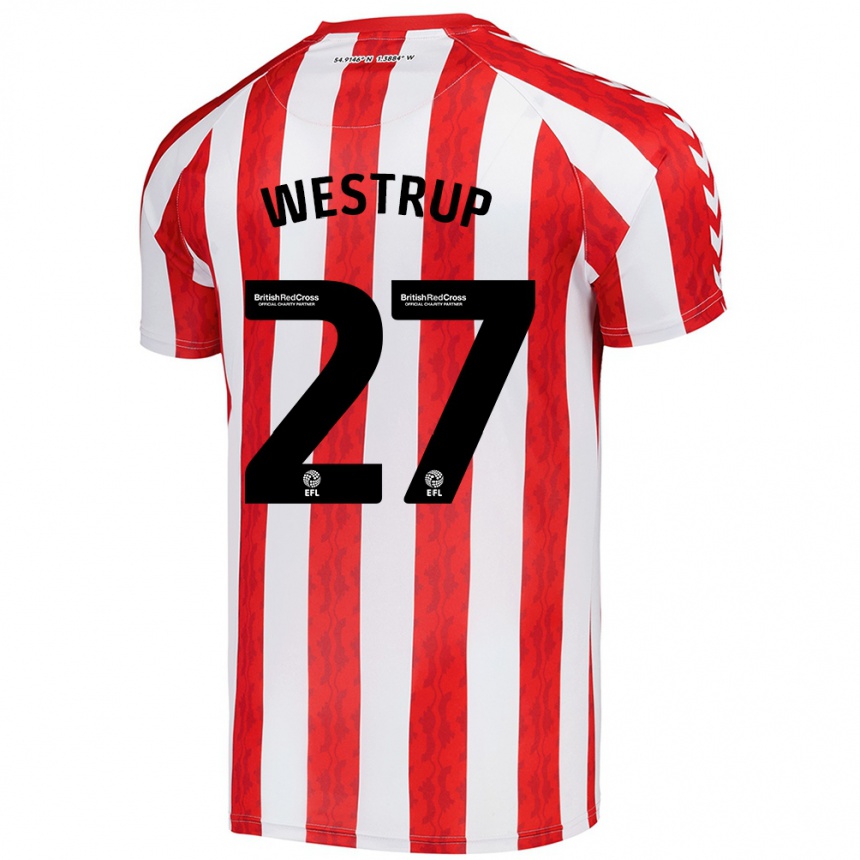 Kids Football Brianna Westrup #27 Red White Home Jersey 2024/25 T-Shirt Uk