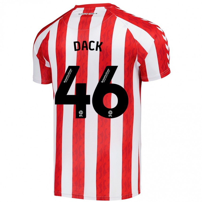 Kids Football Bradley Dack #46 Red White Home Jersey 2024/25 T-Shirt Uk