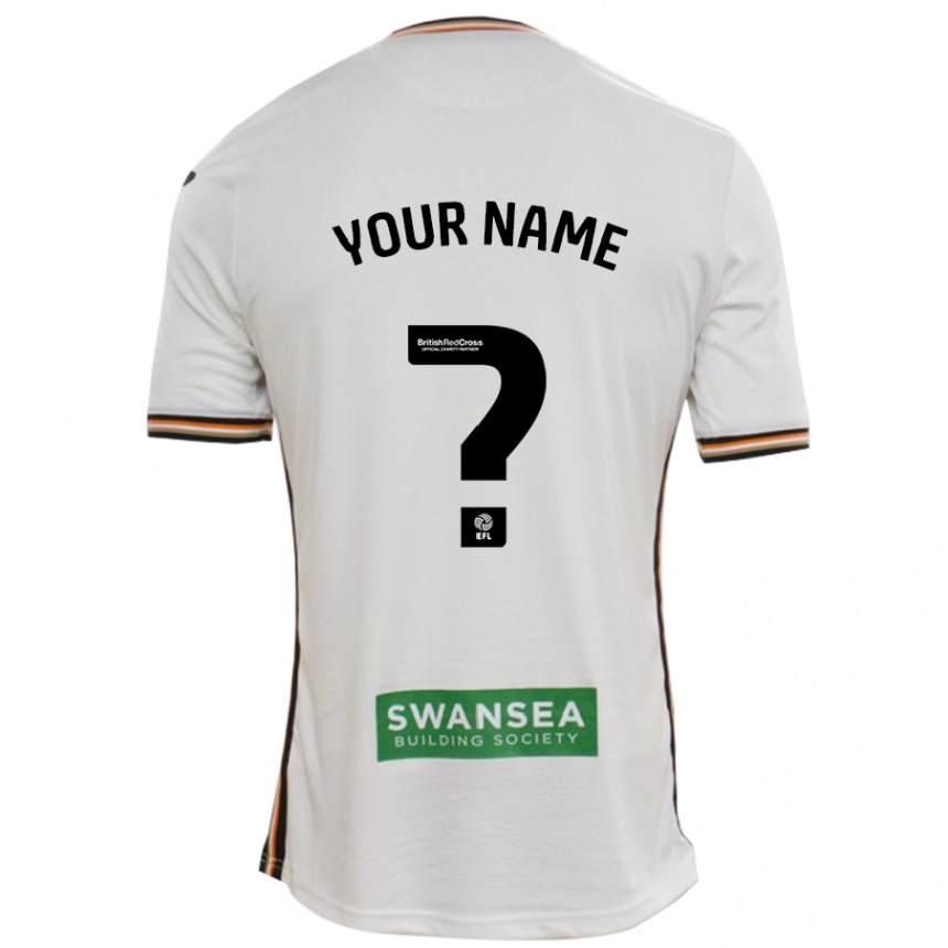 Kids Football Your Name #0 White Home Jersey 2024/25 T-Shirt Uk