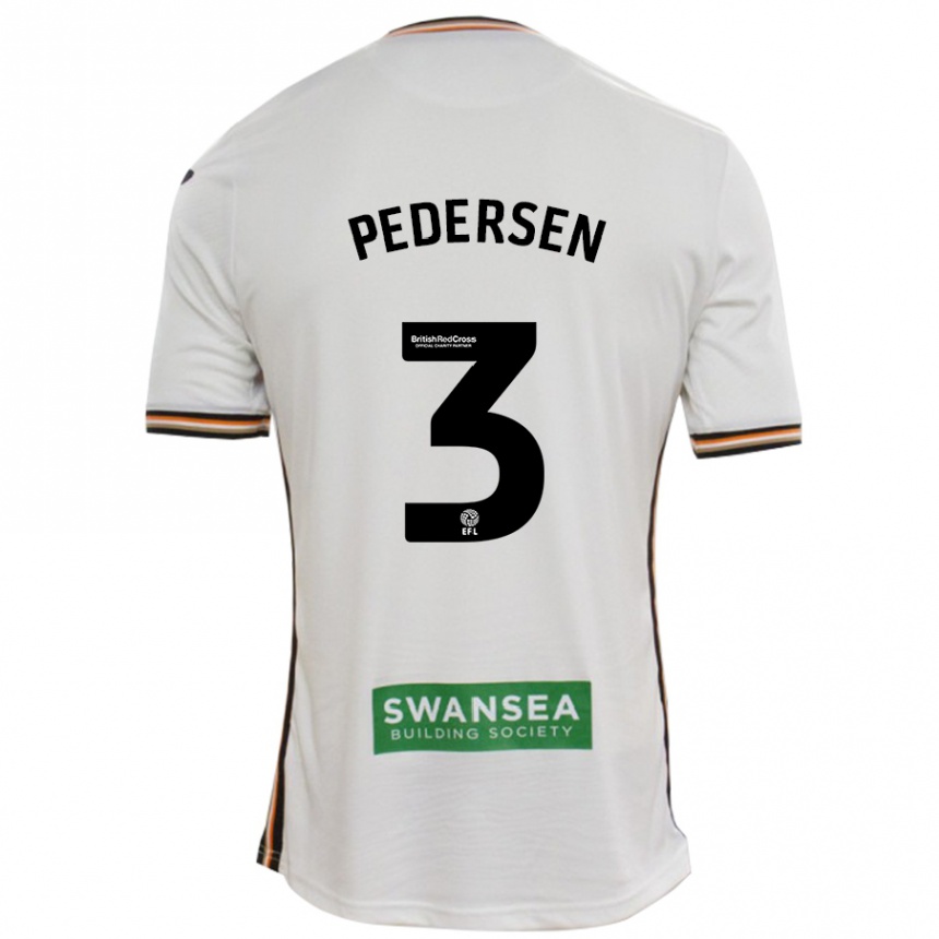 Kids Football Kristian Pedersen #3 White Home Jersey 2024/25 T-Shirt Uk