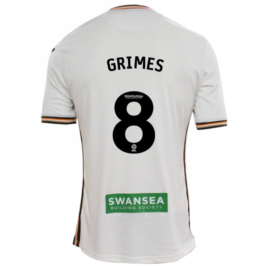 Kids Football Matt Grimes #8 White Home Jersey 2024/25 T-Shirt Uk