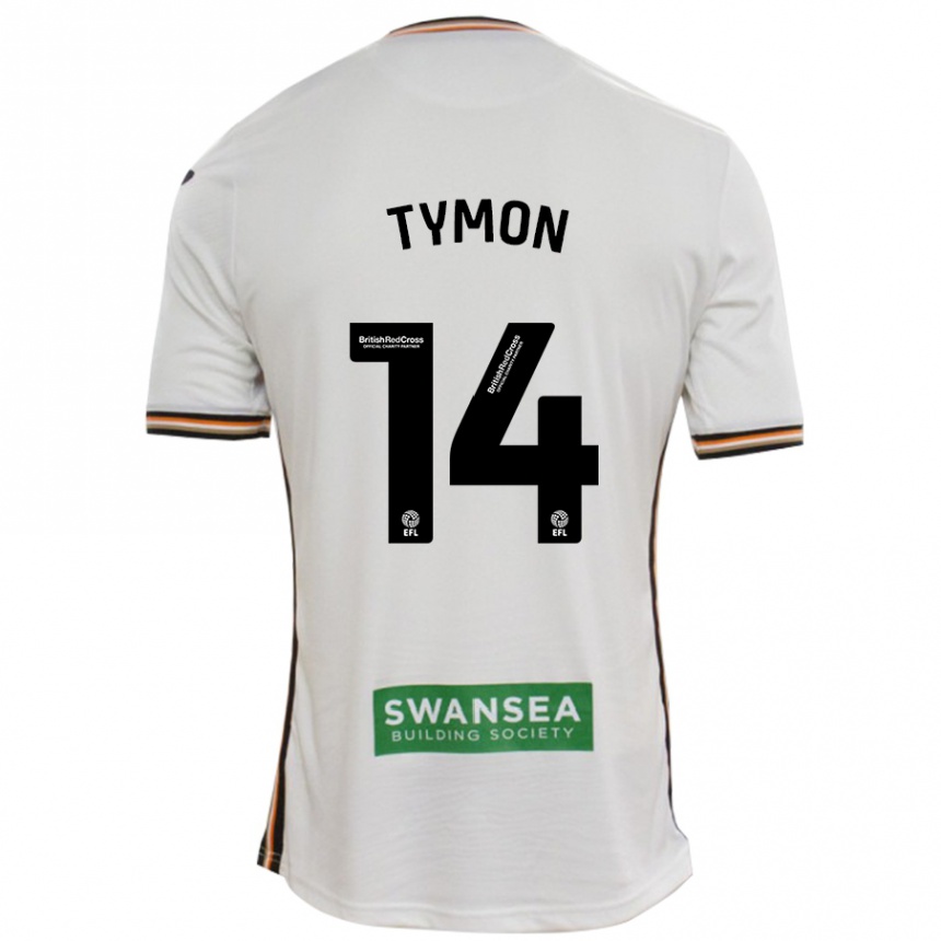 Kids Football Josh Tymon #14 White Home Jersey 2024/25 T-Shirt Uk