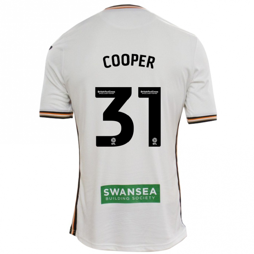 Kids Football Oliver Cooper #31 White Home Jersey 2024/25 T-Shirt Uk