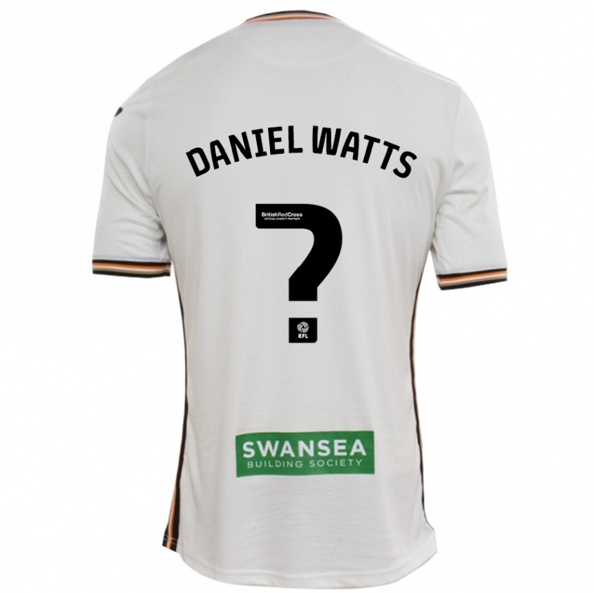 Kids Football Daniel Watts #0 White Home Jersey 2024/25 T-Shirt Uk