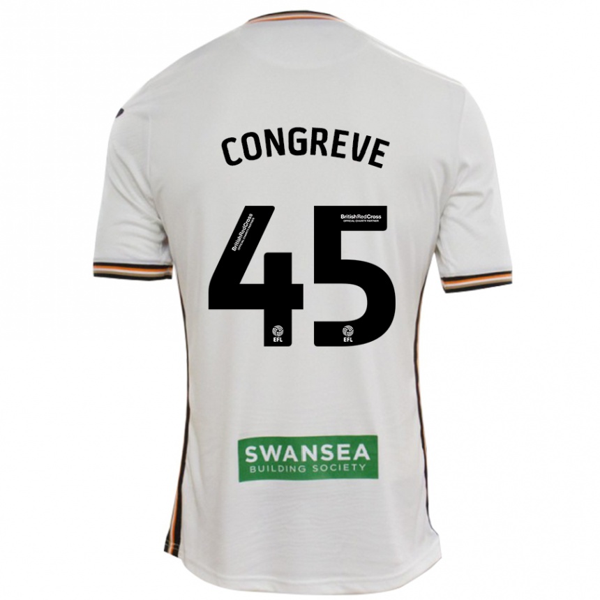 Kids Football Cameron Congreve #45 White Home Jersey 2024/25 T-Shirt Uk