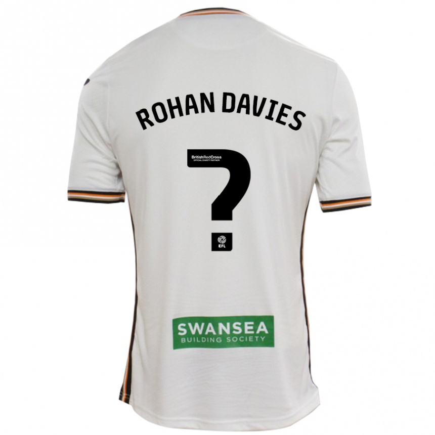 Kids Football Rohan Davies #0 White Home Jersey 2024/25 T-Shirt Uk