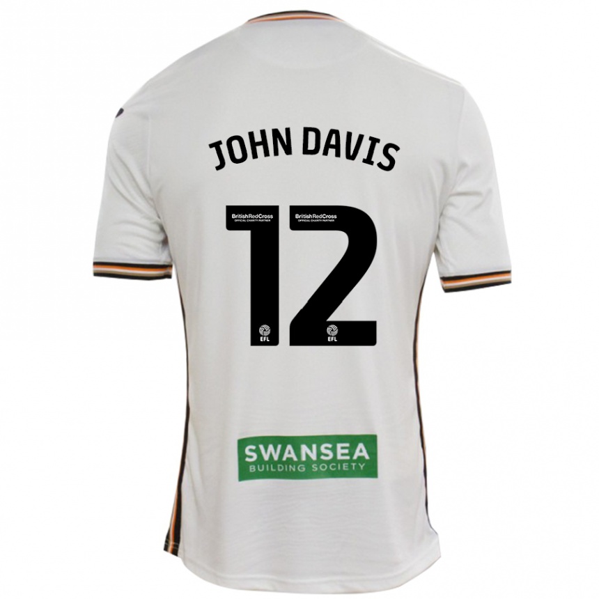 Kids Football Stacey John-Davis #12 White Home Jersey 2024/25 T-Shirt Uk